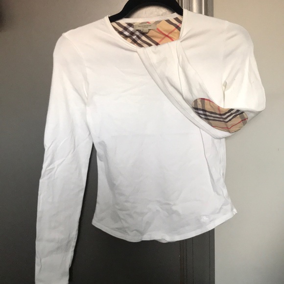Burberry Tops - Burberry long sleeve top. Signature elbow pads.